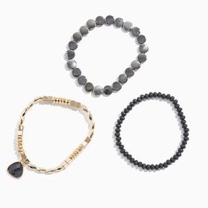 🆕Torrid Mixed Metal Stretch Bracelet Set of 3 NWT